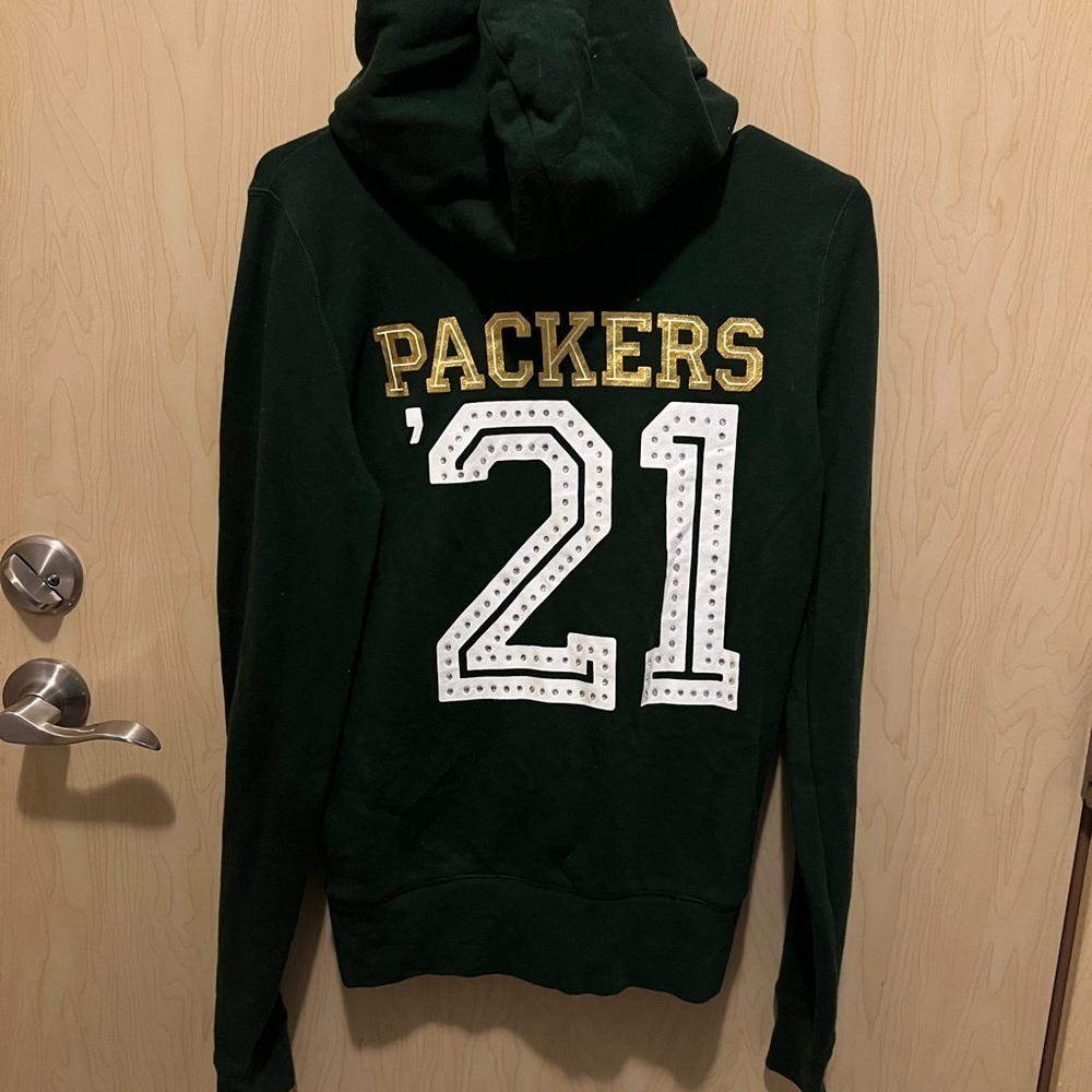 VS pink bling packers sweatshirt